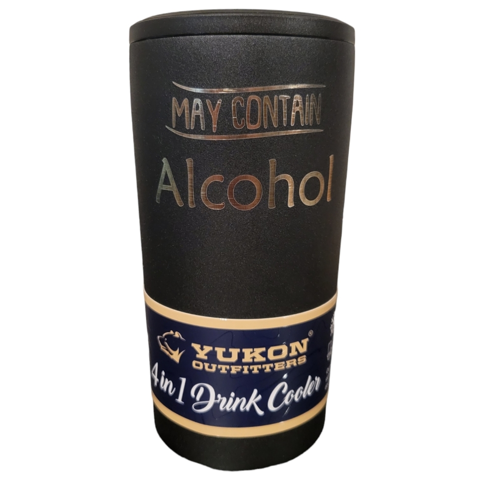 May Contain Alcohol Engraved Yukon Outfitters Insulated 4-in-1 Drink Cooler